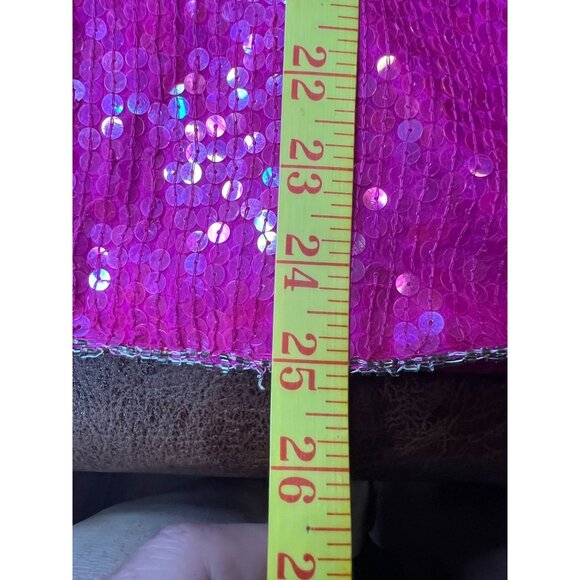 Vintage 80's Exotica Women's S Sequined Cocktail Formal Evening Disco Silk Top - Picture 7 of 10